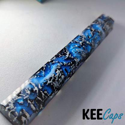 Blue Artisan Resin Spacebar 6.25u Keycap